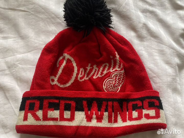 Мужская шапка detroit red wings