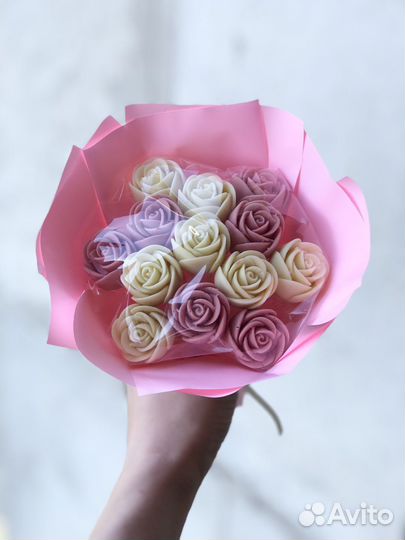 Съедобные букеты из цветов. Шоколадные розы