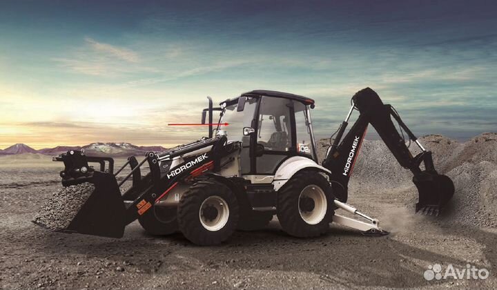 Стекло лобовое для погрузчика Hidromek