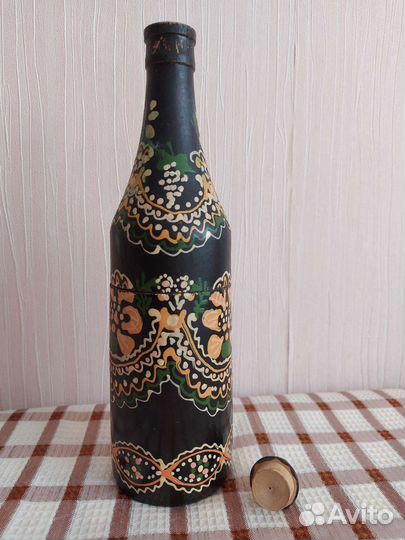 Бутылка-матрешка из дерева. СССР