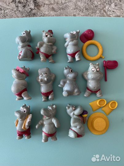 Гавайские бегемоты бегемотики киндеры 90 х