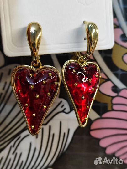 Серьги сердца эстетика