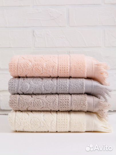 Полотенца махровые премиум с цветами для тела