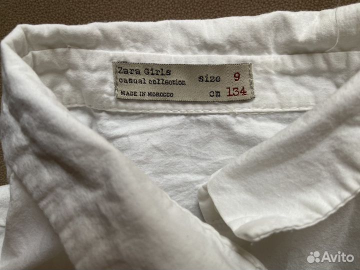 Рубашка zara на девочку 134