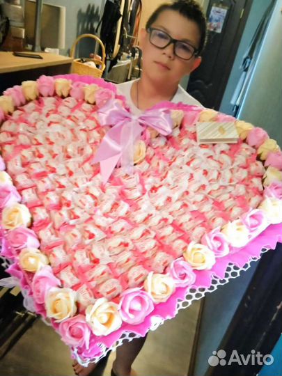 Букет из конфет сладкий букет Рафаэлло киндер 101