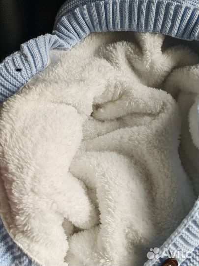 Комплект на выписку зимний вязаный