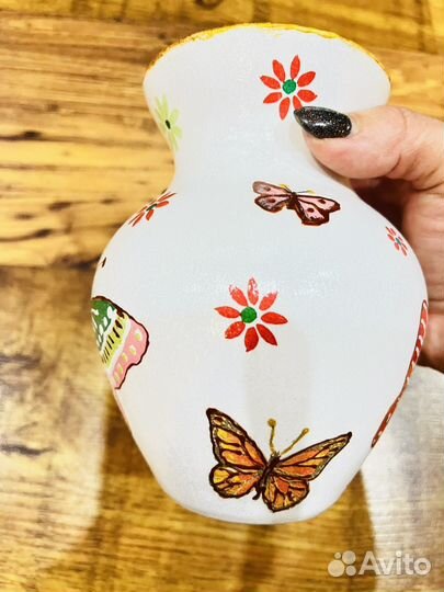 Ваза стеклянная высота 15 см