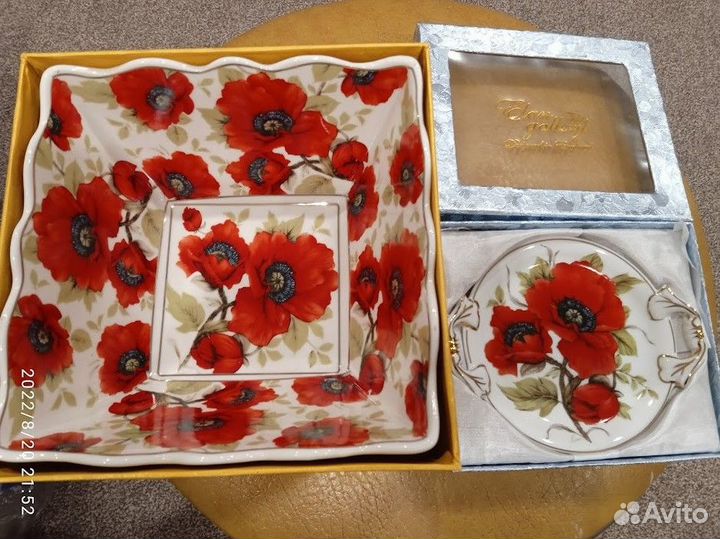 Салатник, конфетница. Стаканы для коктейлей