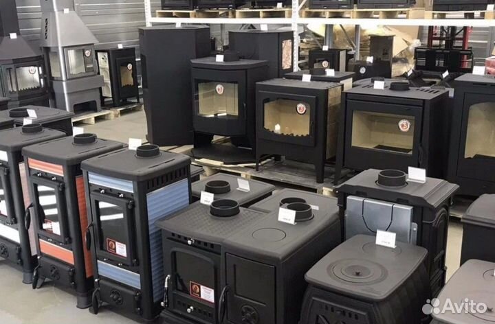 Печь камин на дровах