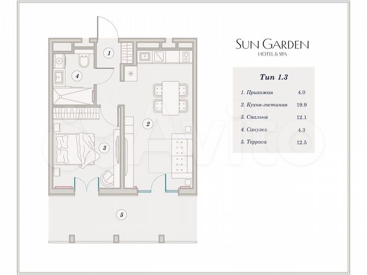 2-к. апартаменты, 52,9 м², 3/9 эт.