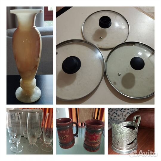 Вазы, салатники, набор бокалов и др