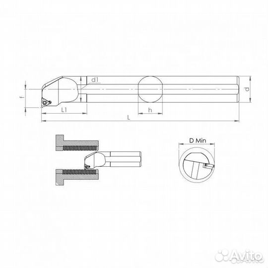 Державка резьбовая внутренняя S20P-SIR16