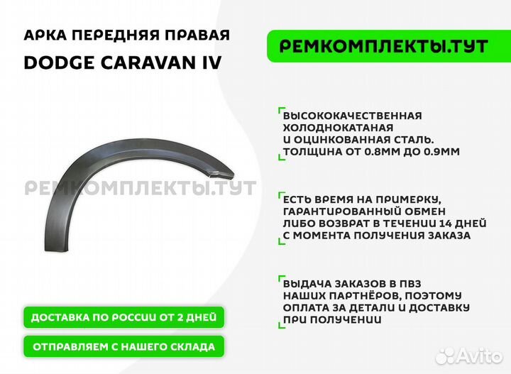 Арка передняя правая Dodge Caravan 4