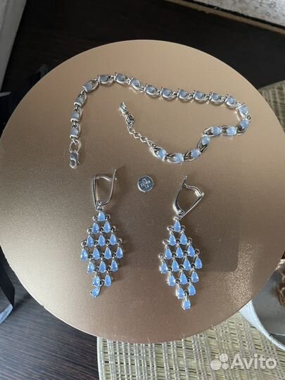 Серьги серебро 925 и браслеты