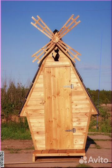 Дачный туалет деревянный ACC340