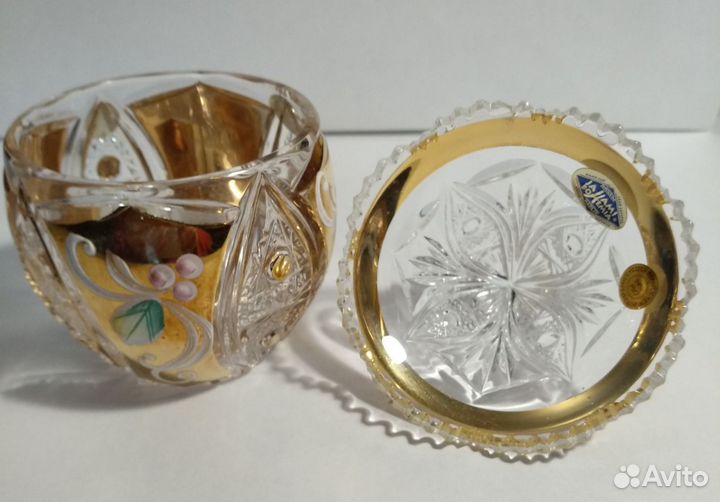 Икорница с крышкой Jahami Bohemia Crystal