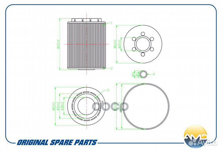 Фильтр масляный volkswagen (Passat V 3B3) (2,3)