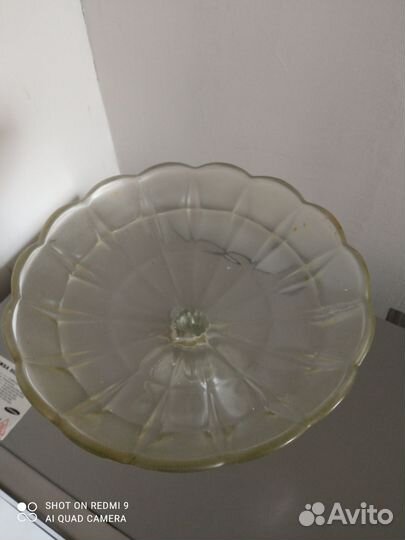 Фруктовница на ножке СССР. Стаканы