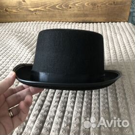 Шляпа детская Цилиндр блестящая (черная)
