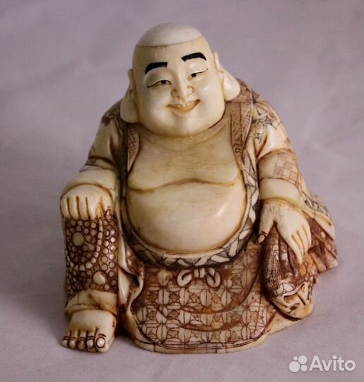 Статуэтка Будда Хотэй - Окимоно из Кости ru* 20 -3