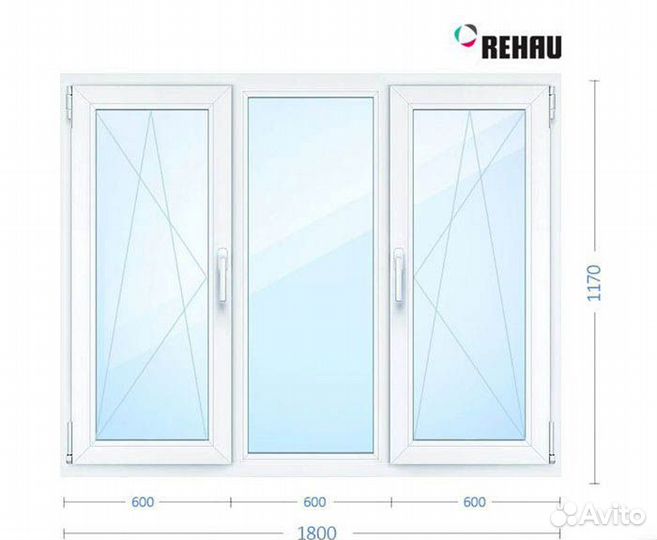 Окно пвх 1800x1170