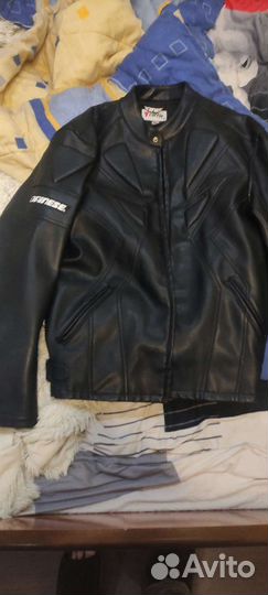Мотокуртка кожаная мужская