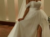 Свадебное платье А-силуэт с разрезом, 40-42