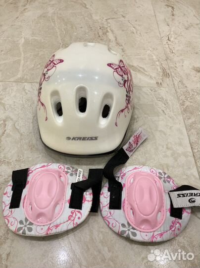 Ролики раздвижные kreiss (шлем, наколенники)