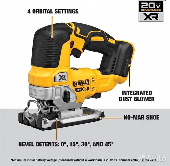Лобзик аккумуляторный Dewalt DCS334 20V XR Мексика