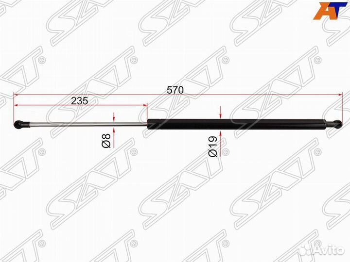 Амортизатор крышки багажника toyota probox /succe