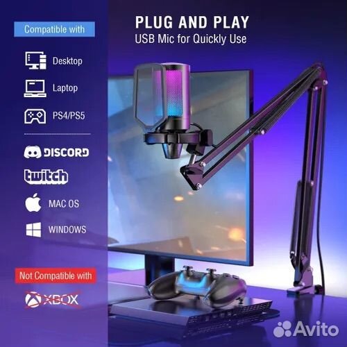 Микрофон универсальный Fifine A6T, черный