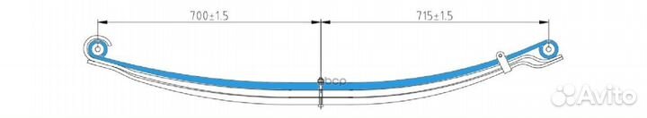 Рессора 3-x лист. задн. - верx лист (кор RS-675