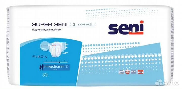Подгузники для взрослых Super Seni Classic, М, №30