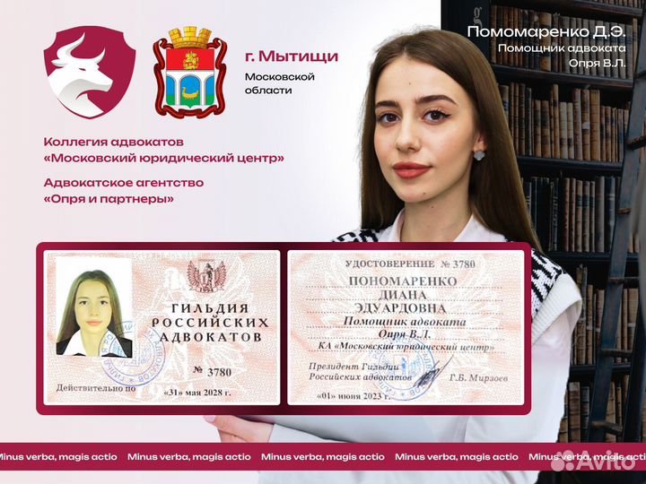 Адвокат/гражданские/уголовные/миграционные дела