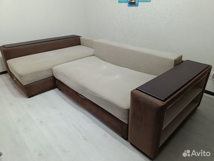 Угловой диван с антивандальной тканью