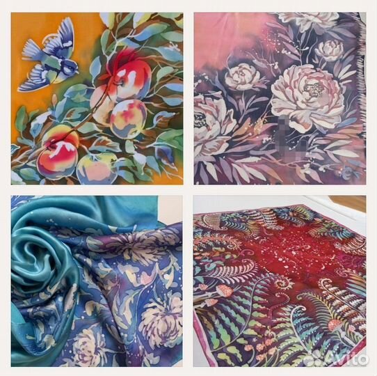 Платок шелковый батик