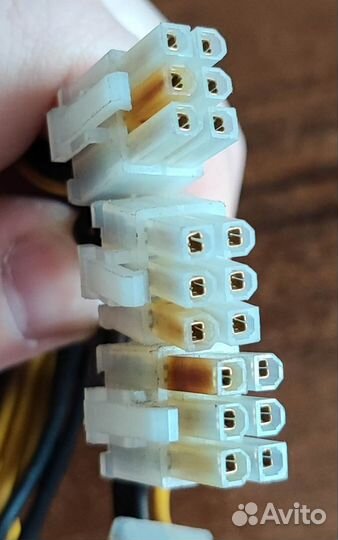 Провода для блока питания 6pin x10 (коса) для Asic