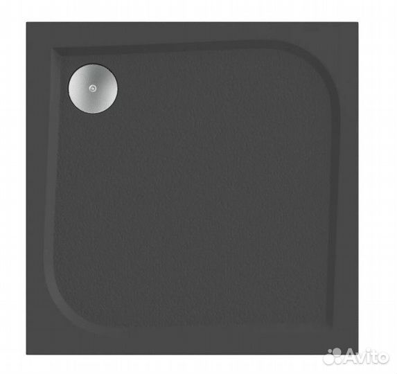 Литьевой поддон Good Door Квадро 80х80 Антрацит