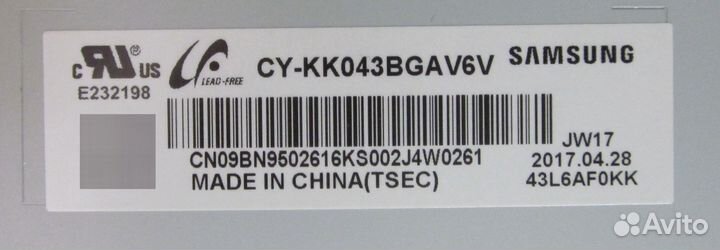T430HVN01.6 Ctrl BD 43T01-C04