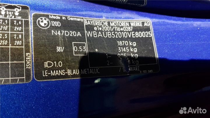 Разбор на запчасти BMW 1 E87