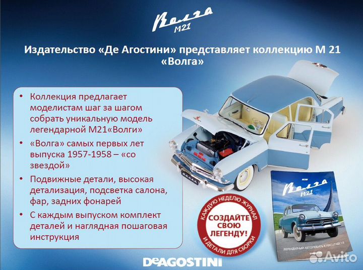 Газ М21 «Волга» / Комплект журналов для сборки