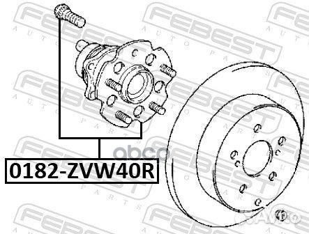 Ступица задняя 0182ZVW40R Febest