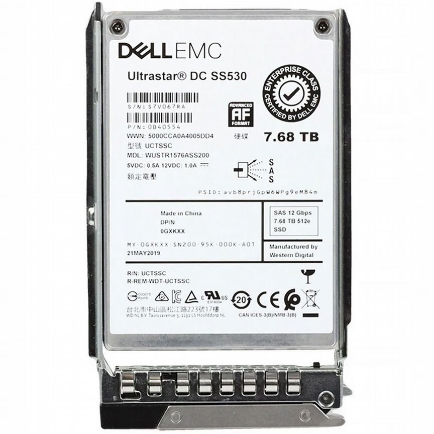 [0GXKXX] Жесткий Диск Dell Gxkxx 7.68tb Sas 2,5" Ssd 0gxkxx