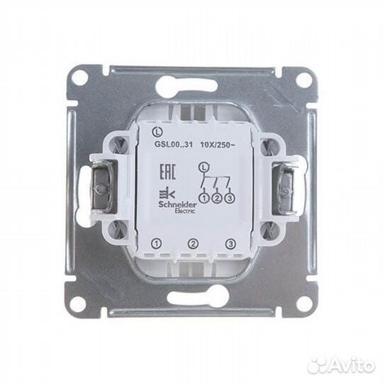 Выключатель Schneider Electric Glossa 3-клавишный, 10А, белый