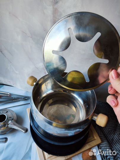 Фондюшница походная для сыра и шоколада из нержав