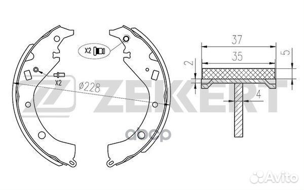 Колодки торм. бараб. задн. Toyota Allion (T240)