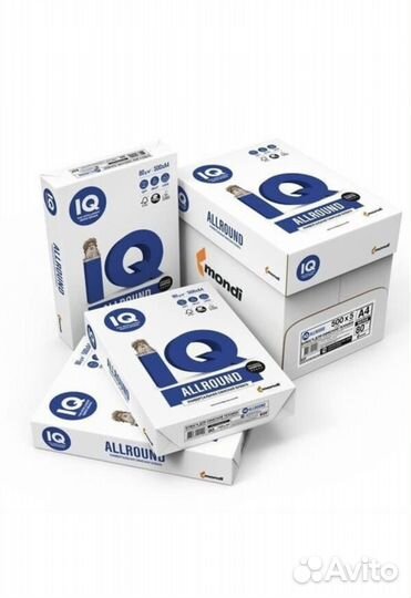 Офисная бумага белая А4,коробка, IQ Allround