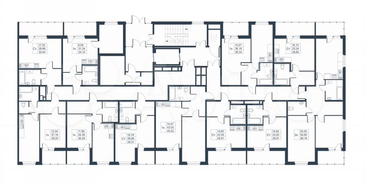 Квартира-студия, 28,3 м², 1/9 эт.