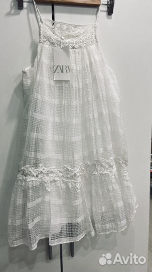 Новое Платье Zara. р.XS. Белое. Оригинал