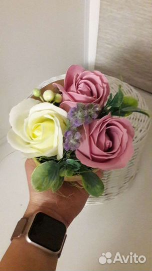 Букеты из мыльных роз